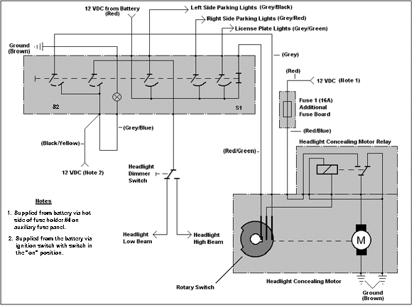 Headlight Motor Circuit Operation and